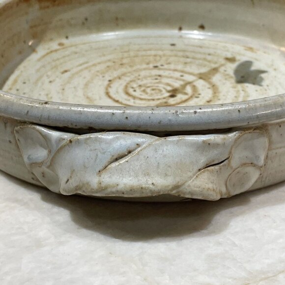 Vintage 90s Handmade Ovenware Decorative Art Pottery, Barbados, Signed - Picture 5 of 11